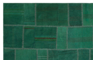 Mixed Over Dyed Kilim Patchwork Unique Rug 6'4'' x 9'11'' ft 192 x 302 cm