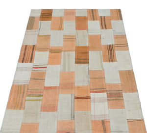 Mixed Over Dyed Kilim Patchwork Unique Rug 2'8'' x 4'11'' ft 82 x 151 cm