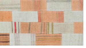Mixed Over Dyed Kilim Patchwork Unique Rug 2'8'' x 4'11'' ft 82 x 151 cm