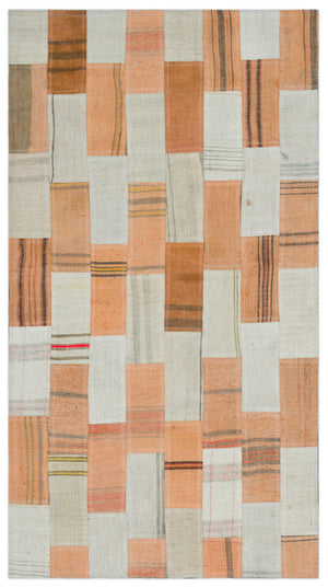 Mixed Over Dyed Kilim Patchwork Unique Rug 2'8'' x 4'11'' ft 82 x 151 cm