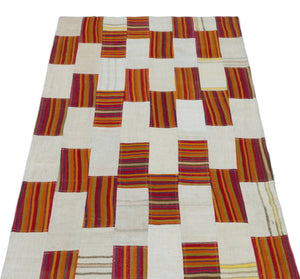 Mixed Over Dyed Kilim Patchwork Unique Rug 2'7'' x 5'0'' ft 80 x 153 cm
