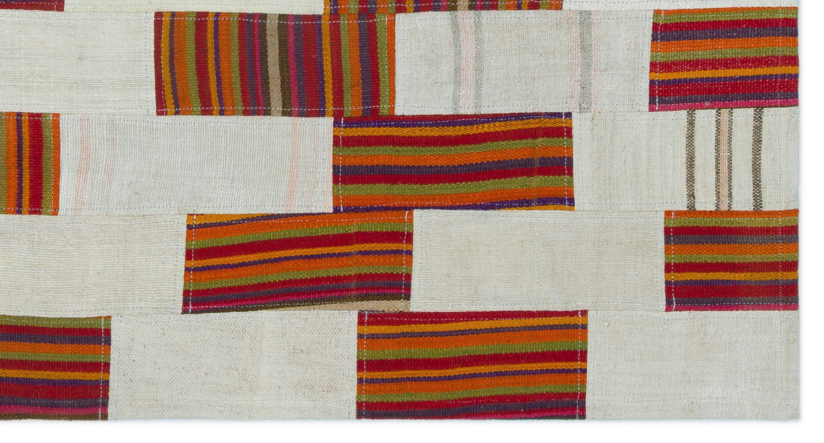 Mixed Over Dyed Kilim Patchwork Unique Rug 2&#39;7&#39;&#39; x 5&#39;0&#39;&#39; ft 80 x 153 cm
