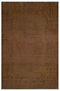 Brown Over Dyed Vintage Rug 5'11'' x 8'9'' ft 180 x 266 cm