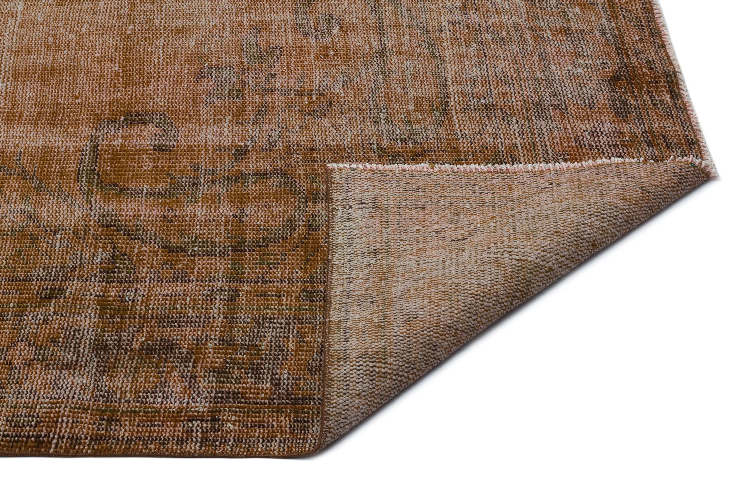 Brown Over Dyed Vintage Rug 6'1'' x 10'0'' ft 185 x 305 cm