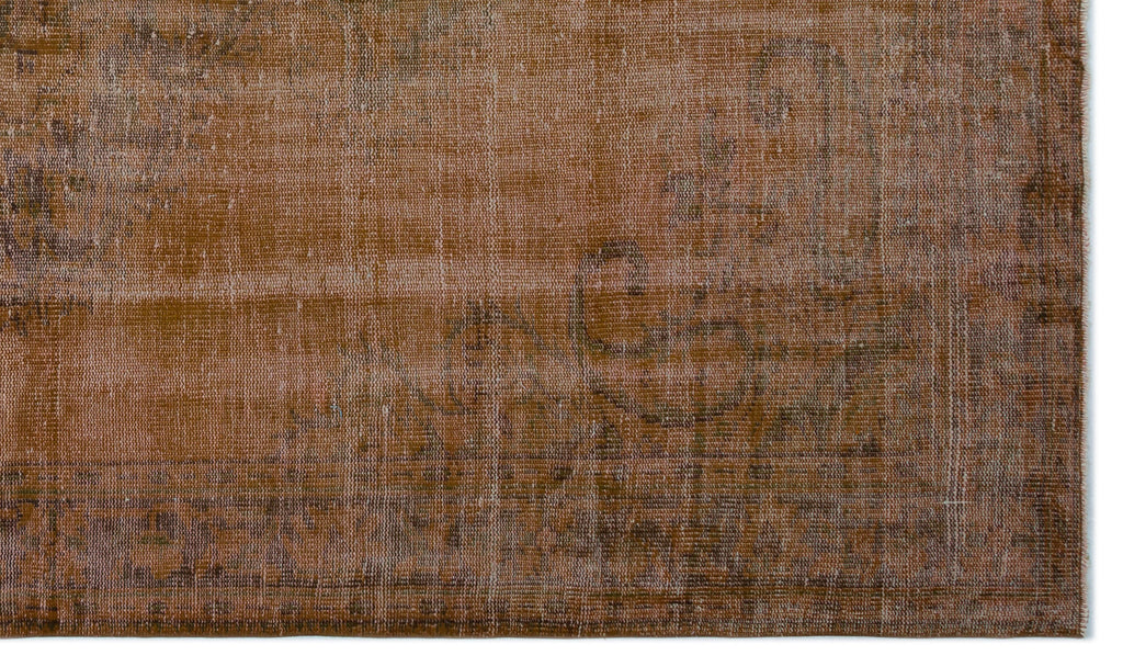 Brown Over Dyed Vintage Rug 6'1'' x 10'0'' ft 185 x 305 cm
