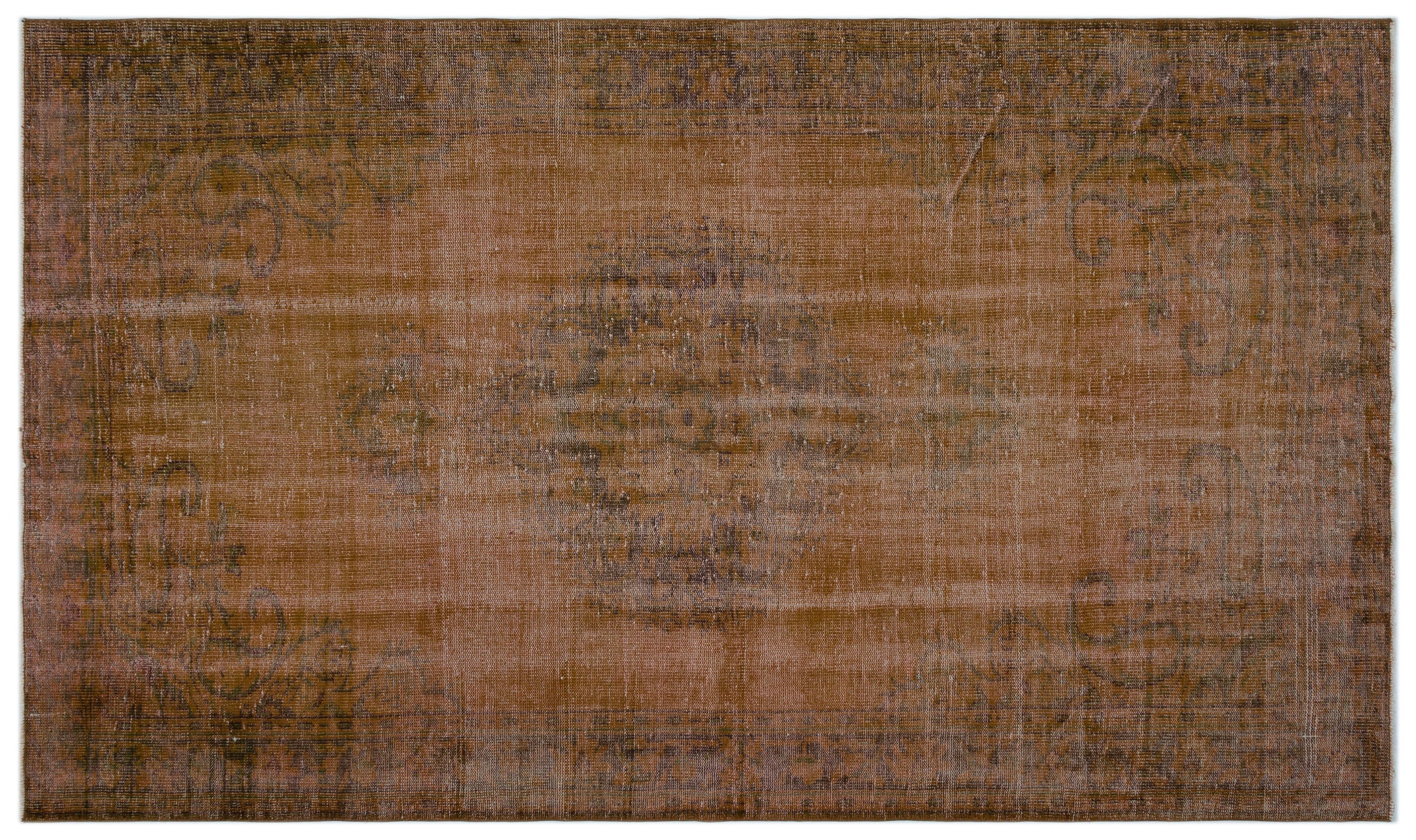 Brown Over Dyed Vintage Rug 6'1'' x 10'0'' ft 185 x 305 cm