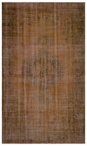Brown Over Dyed Vintage Rug 6'1'' x 10'0'' ft 185 x 305 cm