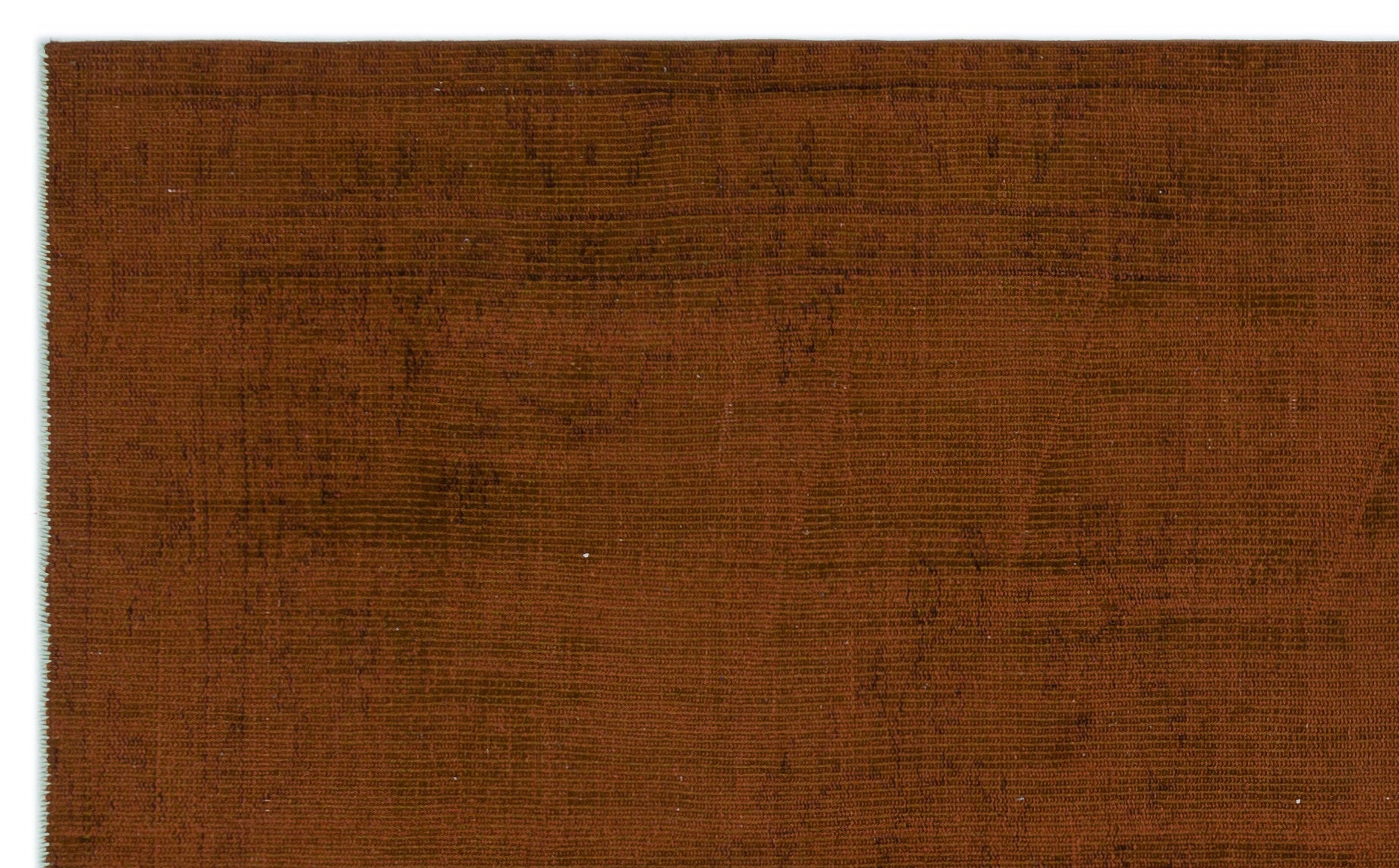 Brown Over Dyed Vintage Rug 5'5'' x 8'6'' ft 164 x 260 cm