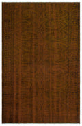 Brown Over Dyed Vintage Rug 5'11'' x 9'3'' ft 181 x 283 cm