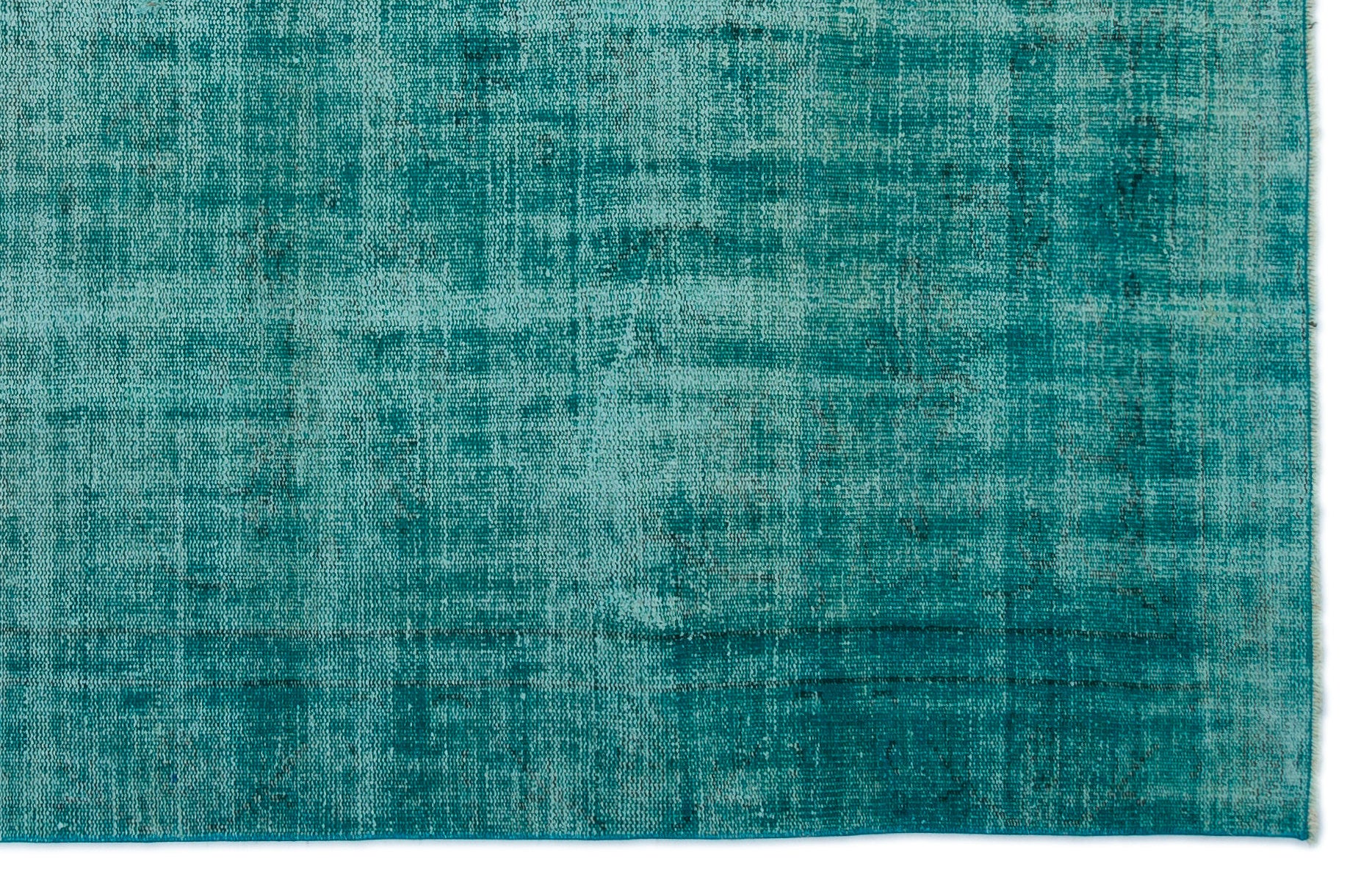 Turquoise Over Dyed Vintage Rug 5'7'' x 9'0'' ft 170 x 275 cm - Unique ...