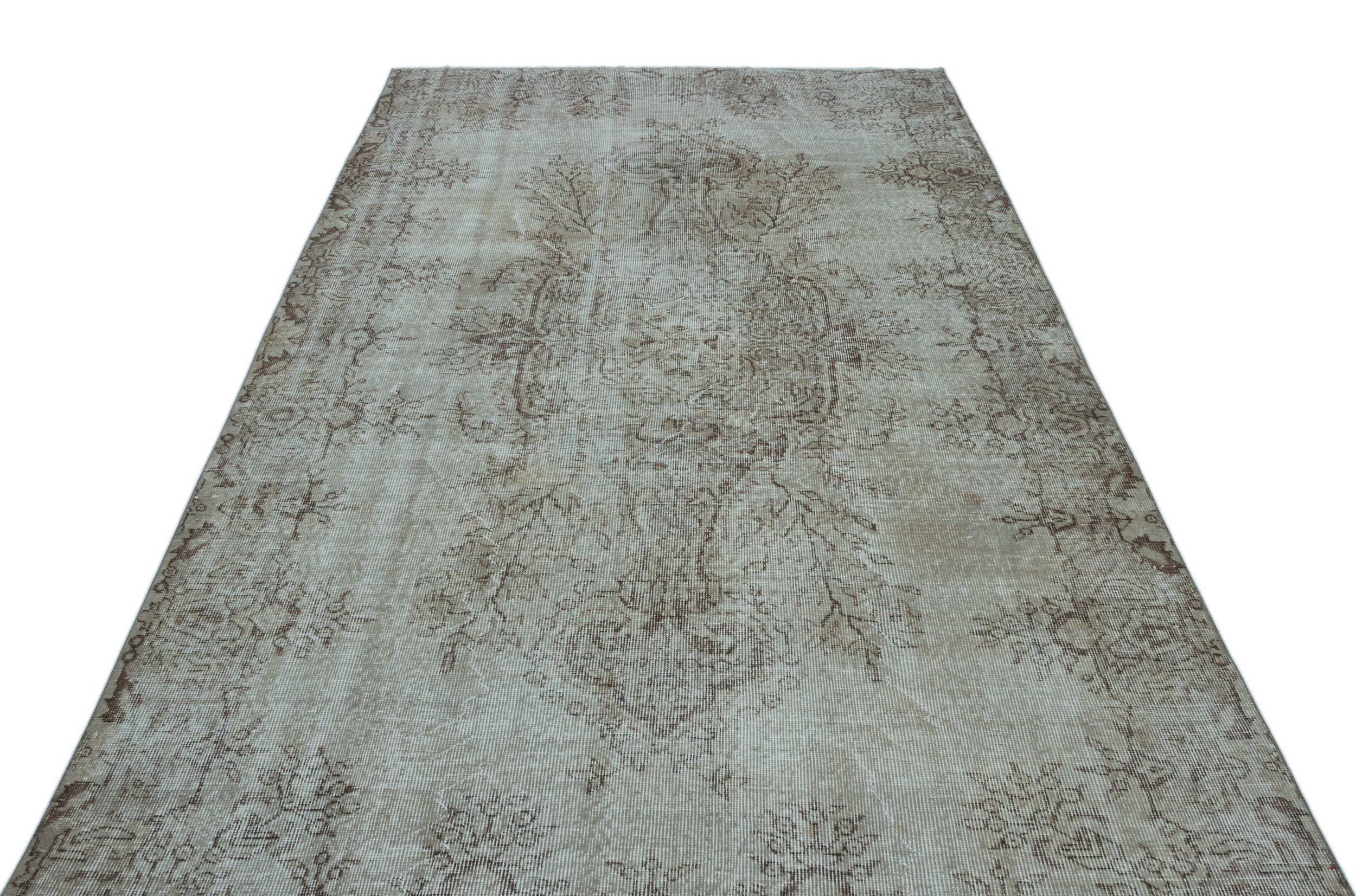 Blue Over Dyed Vintage Rug 5'11'' x 9'7'' ft 180 x 293 cm