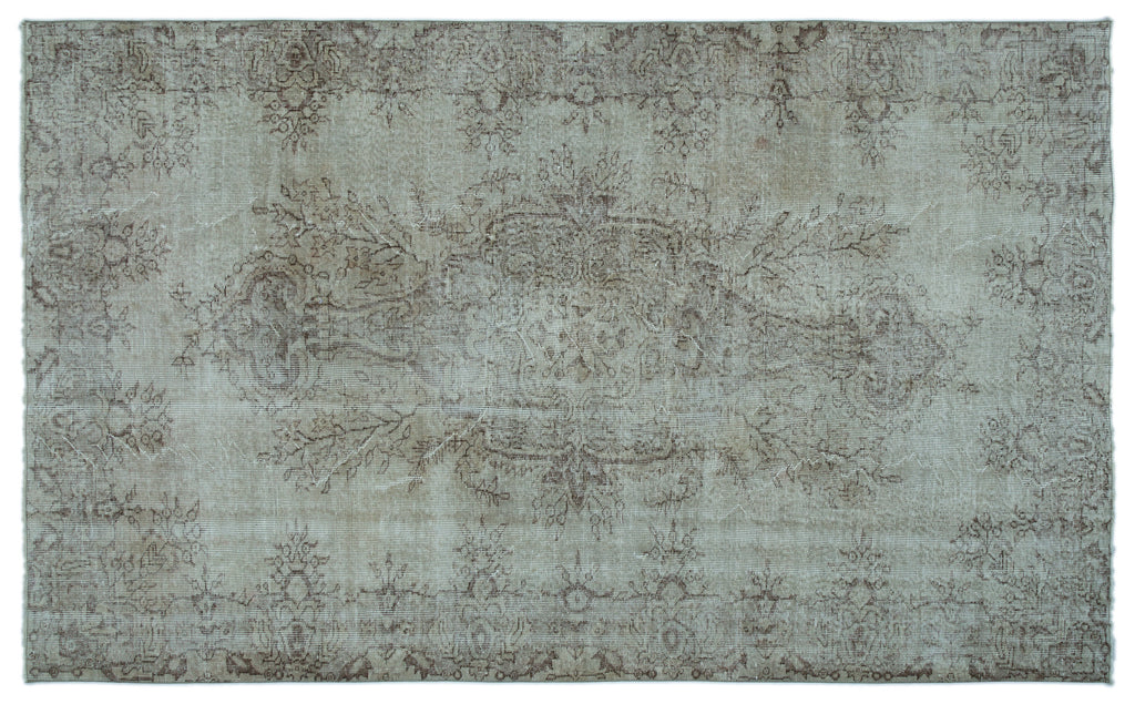 Blue Over Dyed Vintage Rug 5'11'' x 9'7'' ft 180 x 293 cm