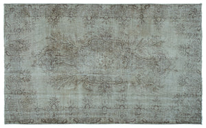 Blue Over Dyed Vintage Rug 5'11'' x 9'7'' ft 180 x 293 cm