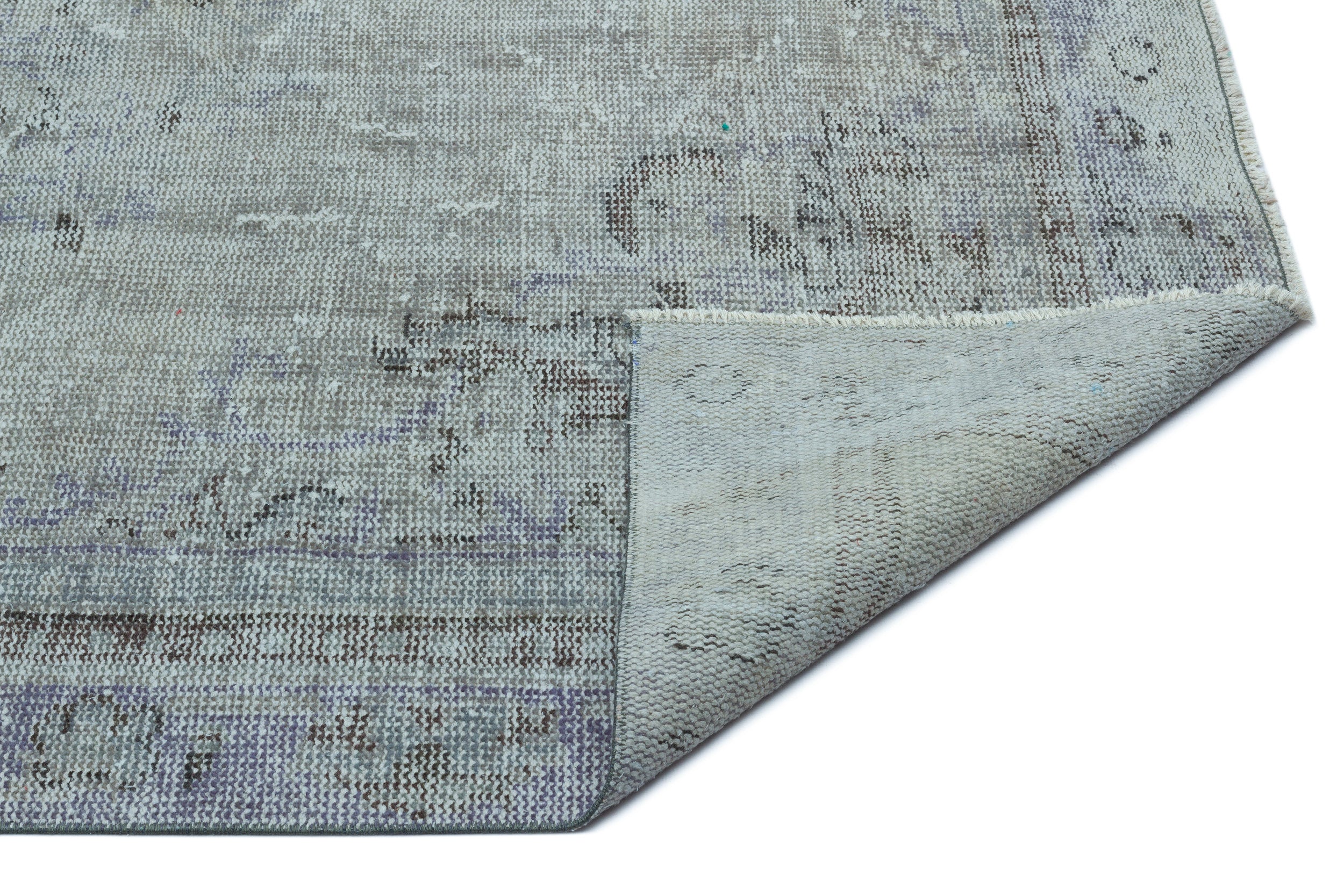 Blue Over Dyed Vintage Rug 4'9'' x 8'9'' ft 146 x 266 cm