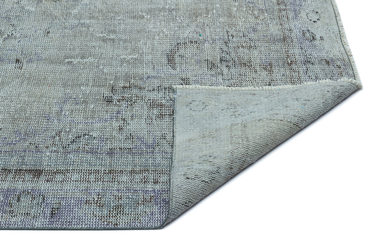 Blue Over Dyed Vintage Rug 4&#39;9&#39;&#39; x 8&#39;9&#39;&#39; ft 146 x 266 cm