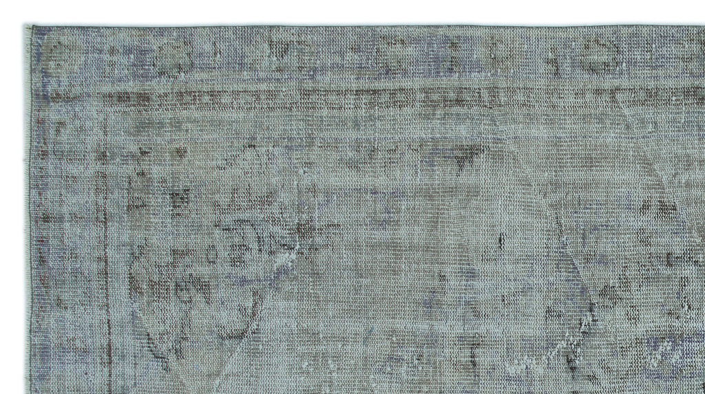 Blue Over Dyed Vintage Rug 4'9'' x 8'9'' ft 146 x 266 cm