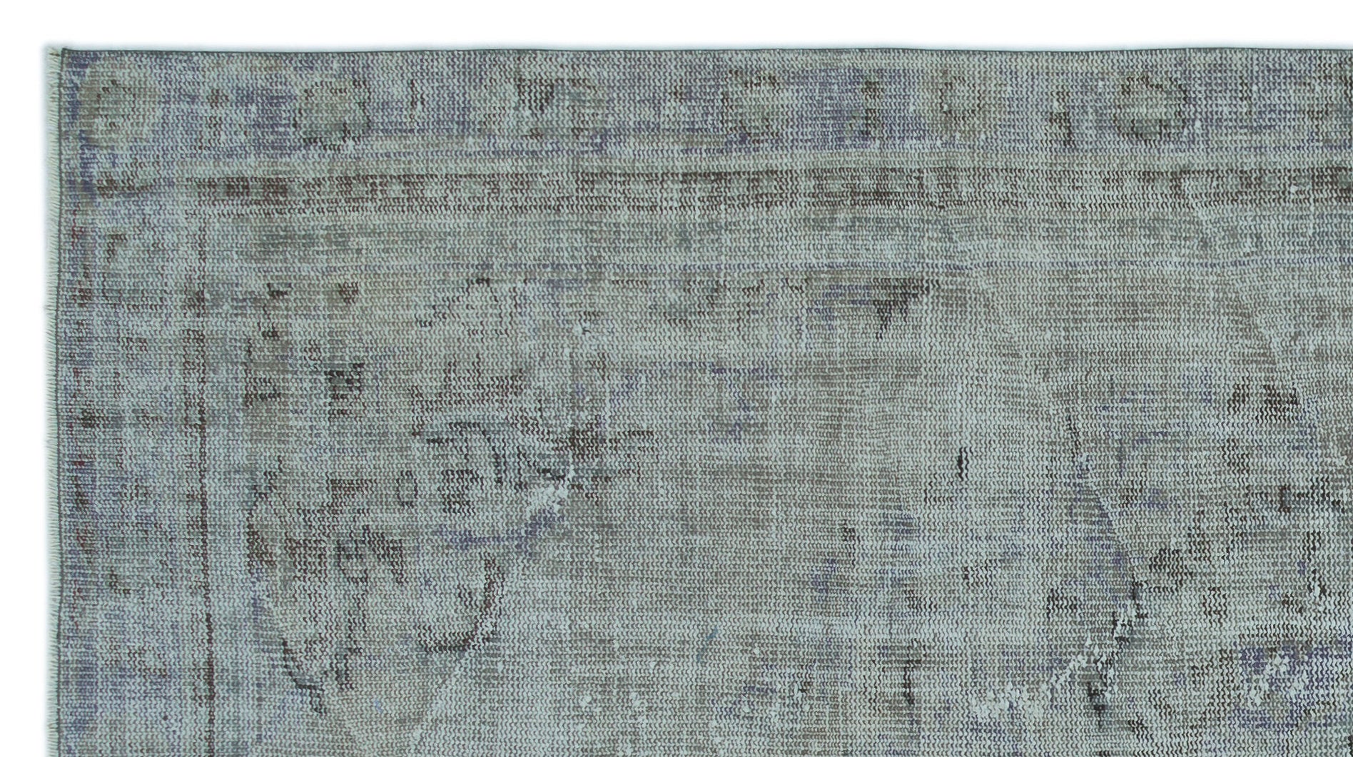 Blue Over Dyed Vintage Rug 4'9'' x 8'9'' ft 146 x 266 cm