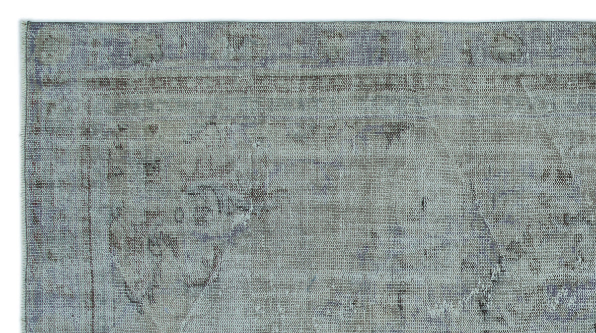 Blue Over Dyed Vintage Rug 4&#39;9&#39;&#39; x 8&#39;9&#39;&#39; ft 146 x 266 cm