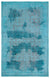 Turquoise  Over Dyed Vintage Rug 6'1'' x 9'6'' ft 185 x 290 cm