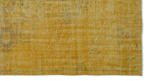 Yellow Over Dyed Vintage Rug 4'9'' x 8'10'' ft 145 x 270 cm