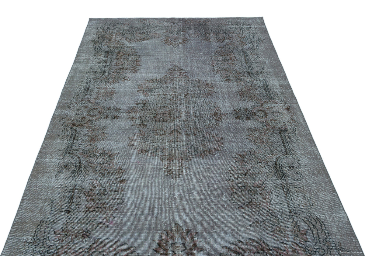 Blue Over Dyed Vintage Rug 5&#39;3&#39;&#39; x 9&#39;7&#39;&#39; ft 160 x 292 cm