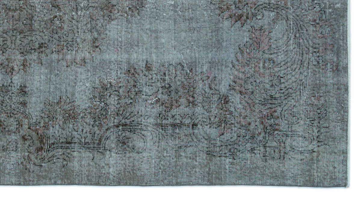 Blue Over Dyed Vintage Rug 5&#39;3&#39;&#39; x 9&#39;7&#39;&#39; ft 160 x 292 cm