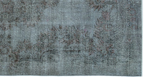 Blue Over Dyed Vintage Rug 5'3'' x 9'7'' ft 160 x 292 cm