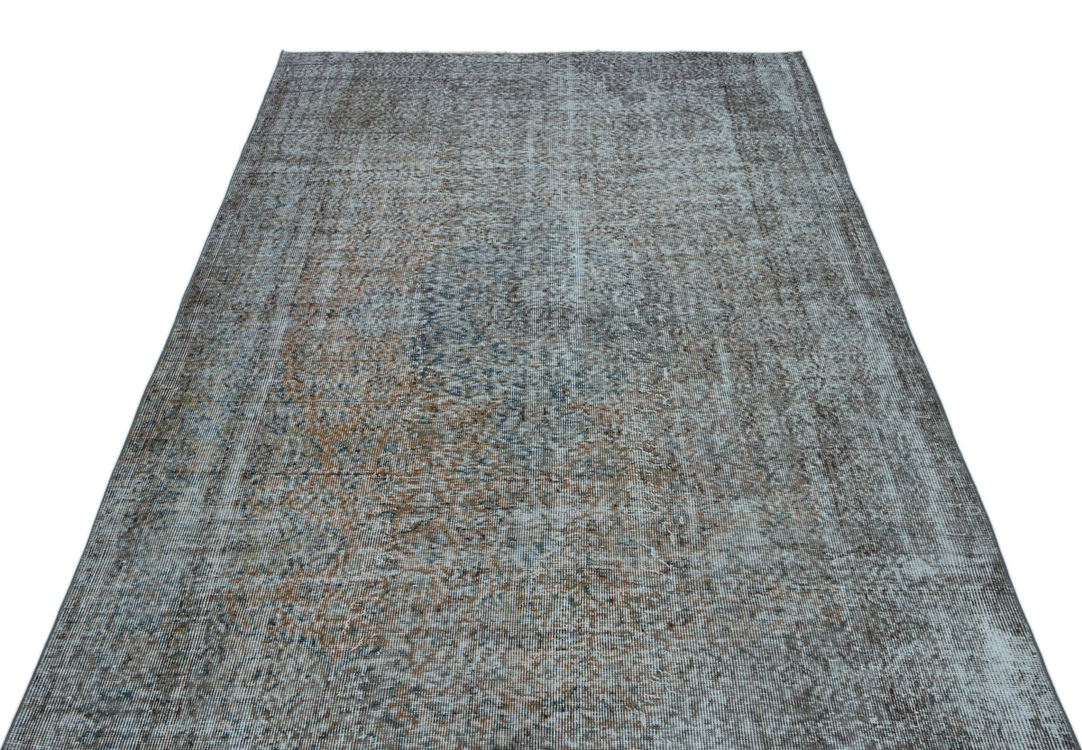 Blue Over Dyed Vintage Rug 5&#39;5&#39;&#39; x 9&#39;4&#39;&#39; ft 165 x 285 cm