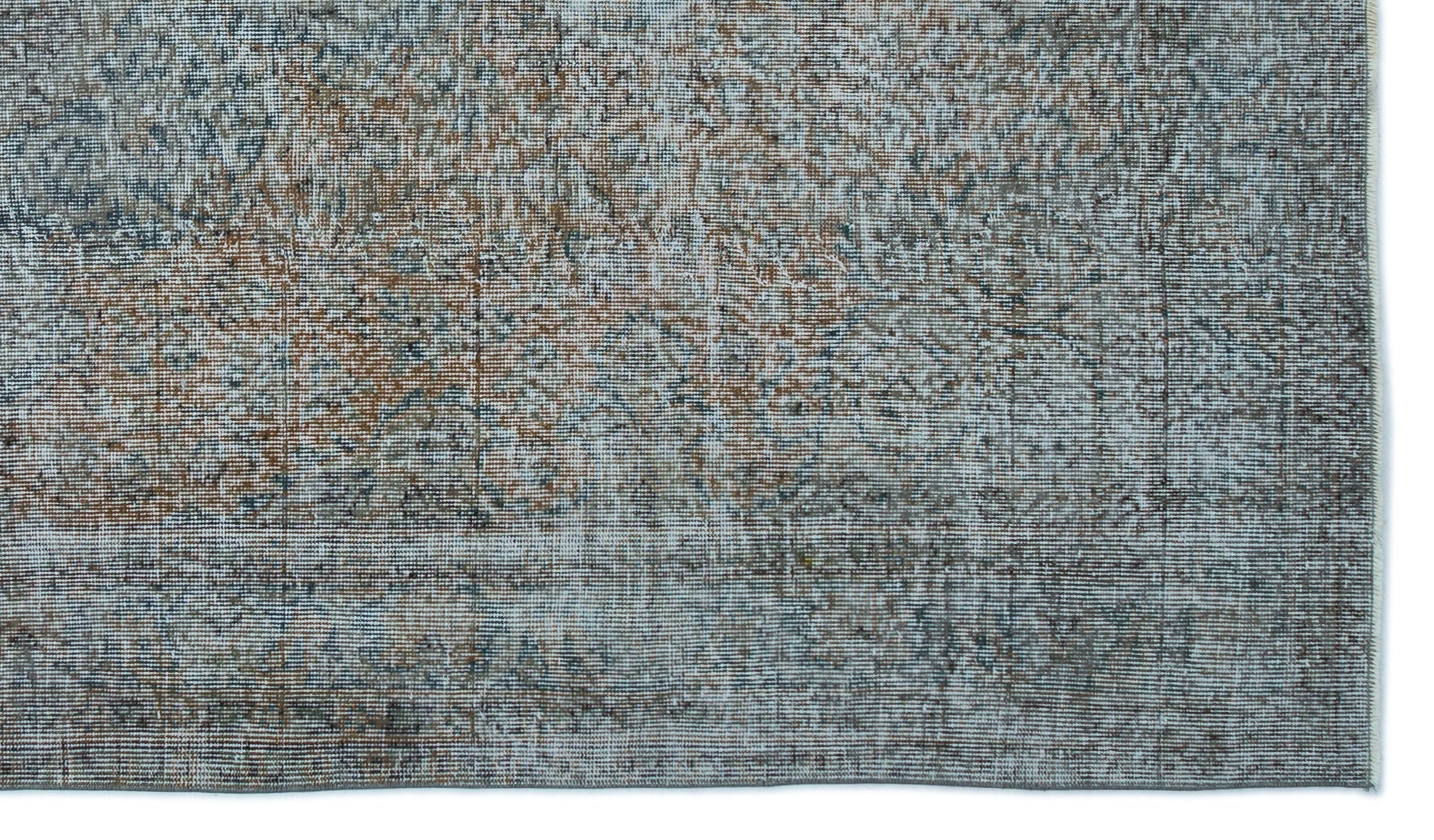 Blue Over Dyed Vintage Rug 5'5'' x 9'4'' ft 165 x 285 cm