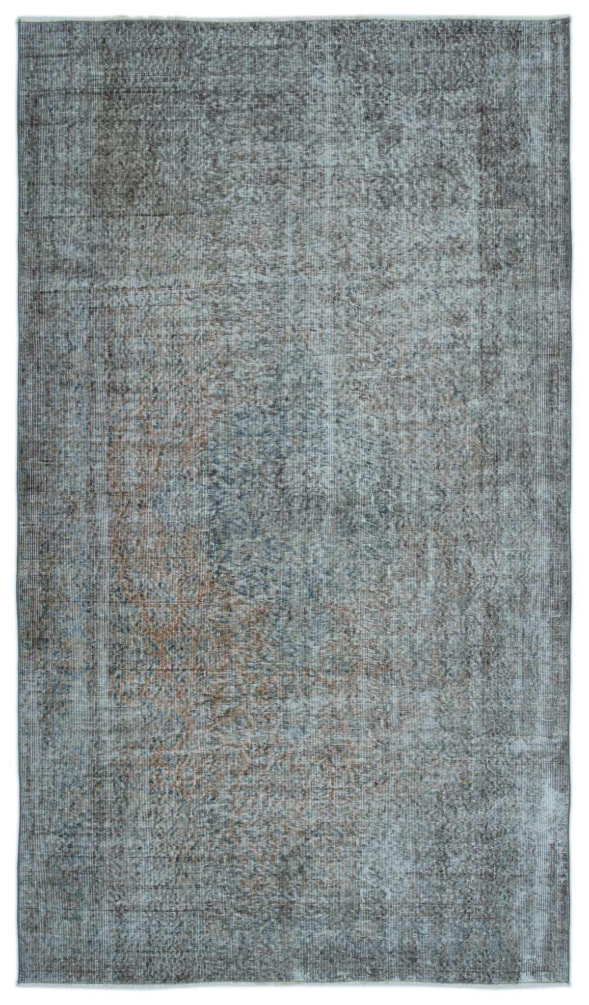 Blue Over Dyed Vintage Rug 5&#39;5&#39;&#39; x 9&#39;4&#39;&#39; ft 165 x 285 cm