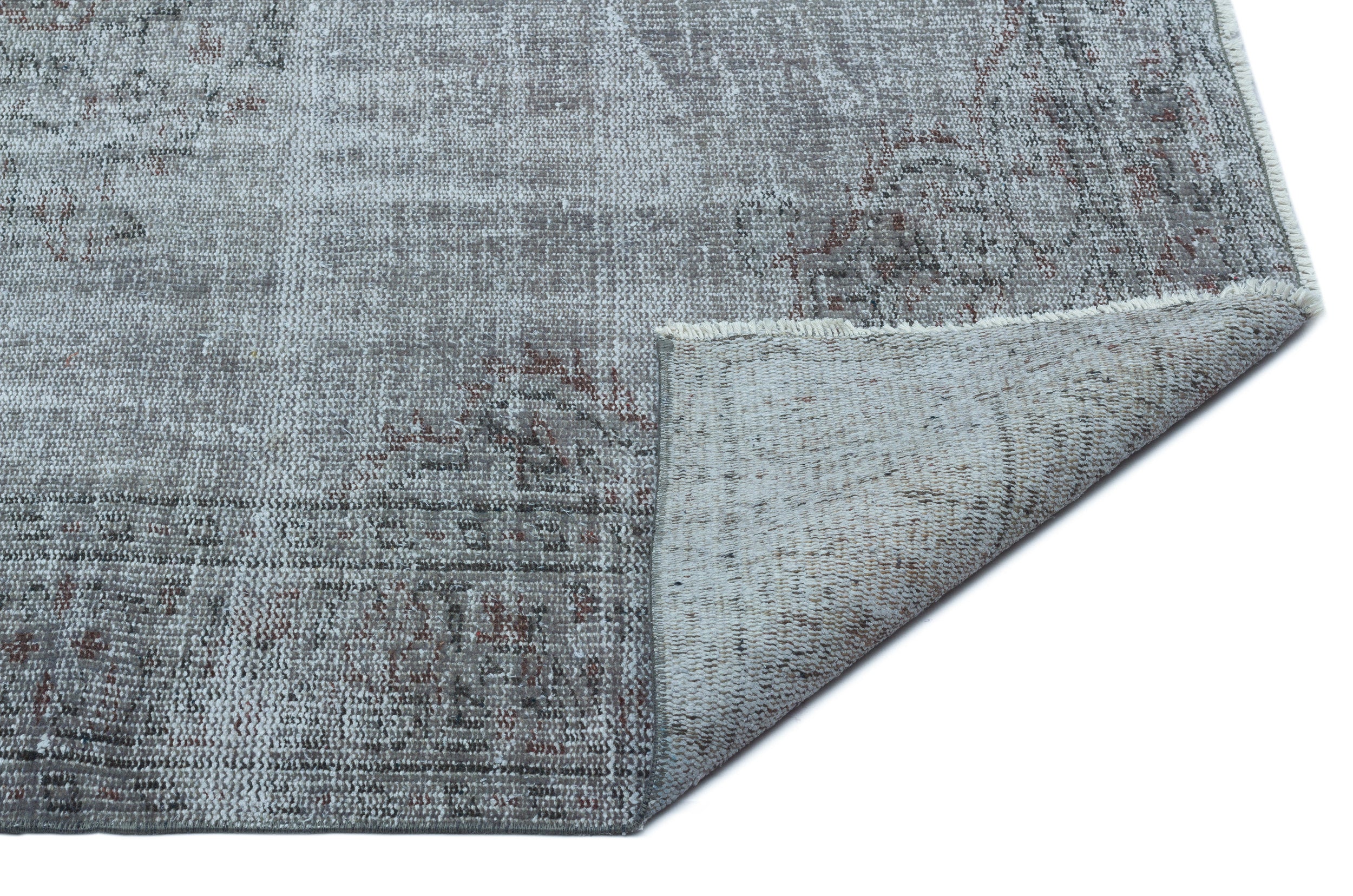 Blue Over Dyed Vintage Rug 5'9'' x 8'10'' ft 175 x 270 cm