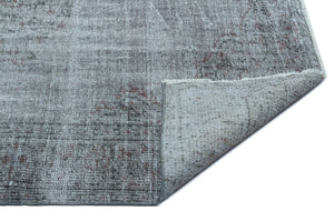 Blue Over Dyed Vintage Rug 5'9'' x 8'10'' ft 175 x 270 cm