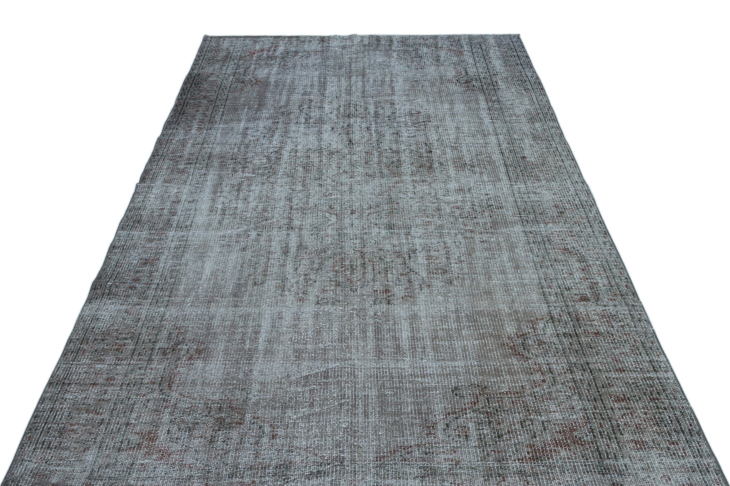 Blue Over Dyed Vintage Rug 5'9'' x 8'10'' ft 175 x 270 cm