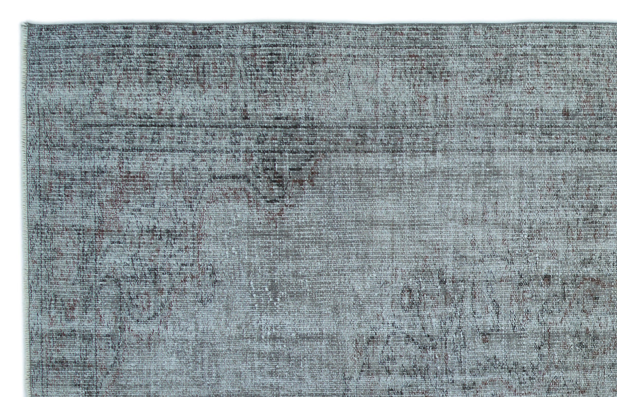 Blue Over Dyed Vintage Rug 5&#39;9&#39;&#39; x 8&#39;10&#39;&#39; ft 175 x 270 cm