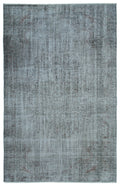 Blue Over Dyed Vintage Rug 5'9'' x 8'10'' ft 175 x 270 cm