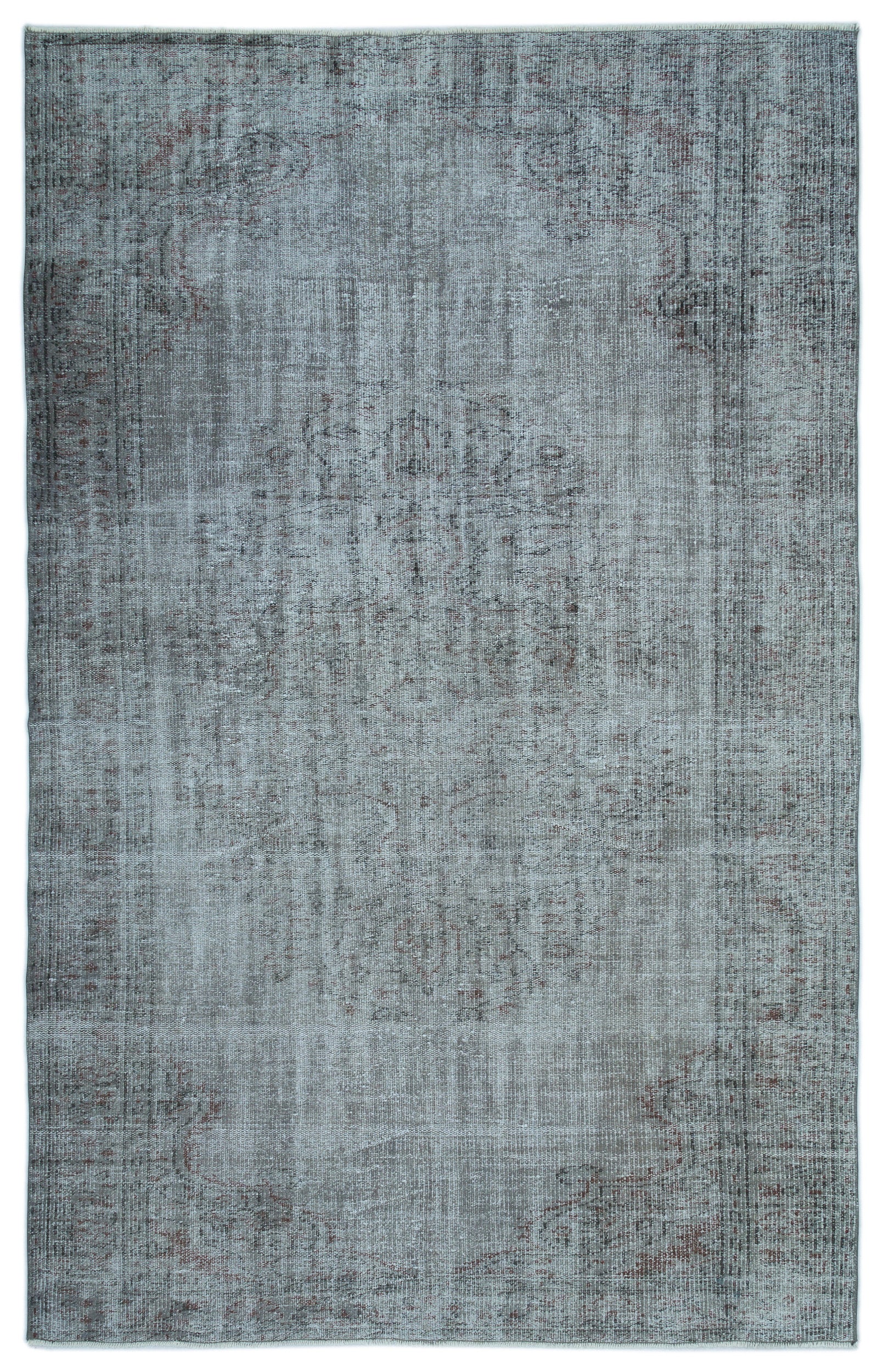 Blue Over Dyed Vintage Rug 5'9'' x 8'10'' ft 175 x 270 cm