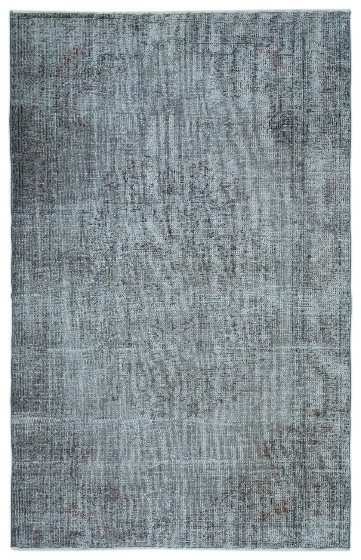Blue Over Dyed Vintage Rug 5&#39;9&#39;&#39; x 8&#39;10&#39;&#39; ft 175 x 270 cm
