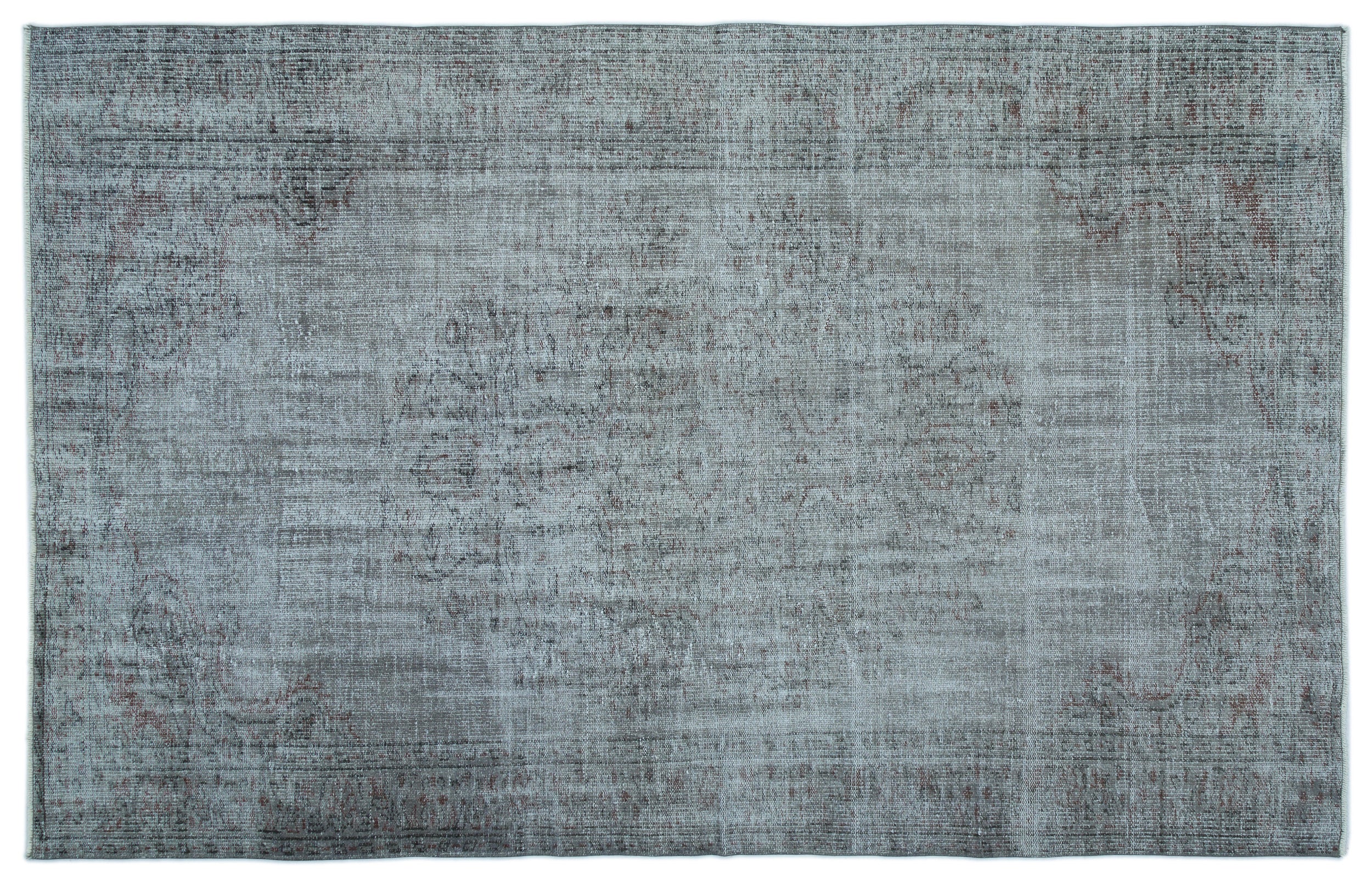 Blue Over Dyed Vintage Rug 5'9'' x 8'10'' ft 175 x 270 cm