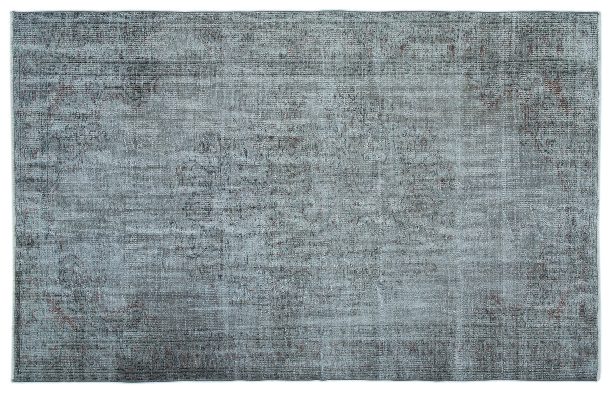 Blue Over Dyed Vintage Rug 5&#39;9&#39;&#39; x 8&#39;10&#39;&#39; ft 175 x 270 cm