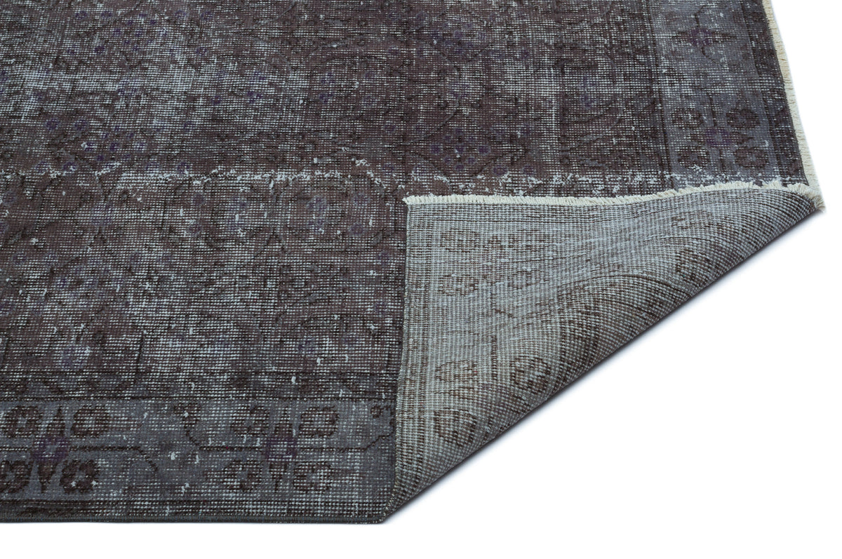 Gray Over Dyed Vintage Rug 4&#39;12&#39;&#39; x 9&#39;0&#39;&#39; ft 152 x 275 cm