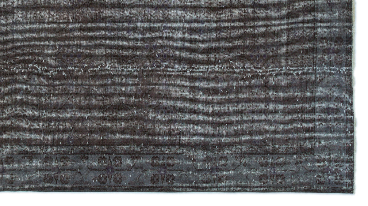 Gray Over Dyed Vintage Rug 4&#39;12&#39;&#39; x 9&#39;0&#39;&#39; ft 152 x 275 cm