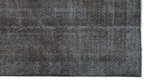 Gray Over Dyed Vintage Rug 4'12'' x 9'0'' ft 152 x 275 cm