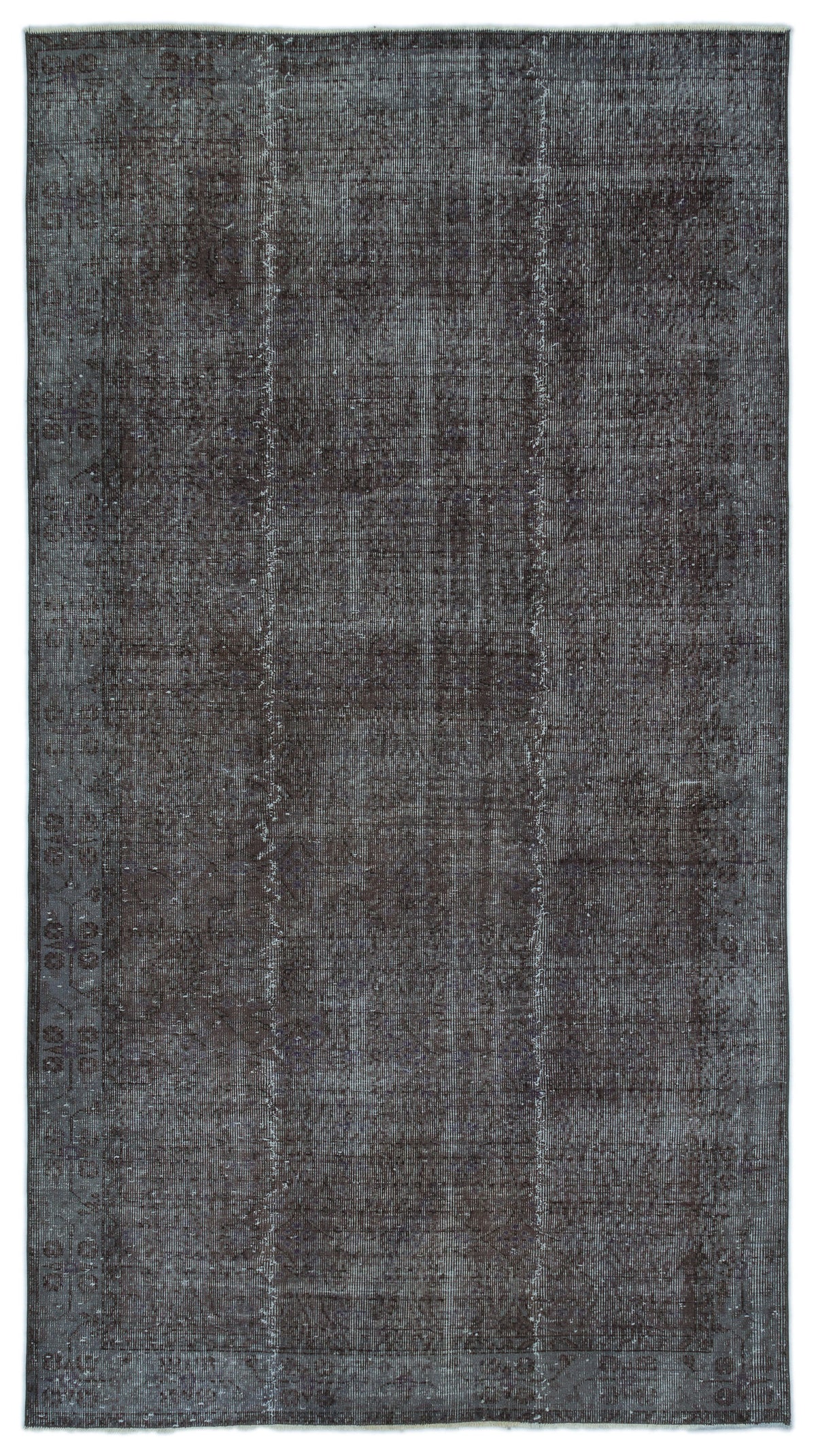 Gray Over Dyed Vintage Rug 4&#39;12&#39;&#39; x 9&#39;0&#39;&#39; ft 152 x 275 cm