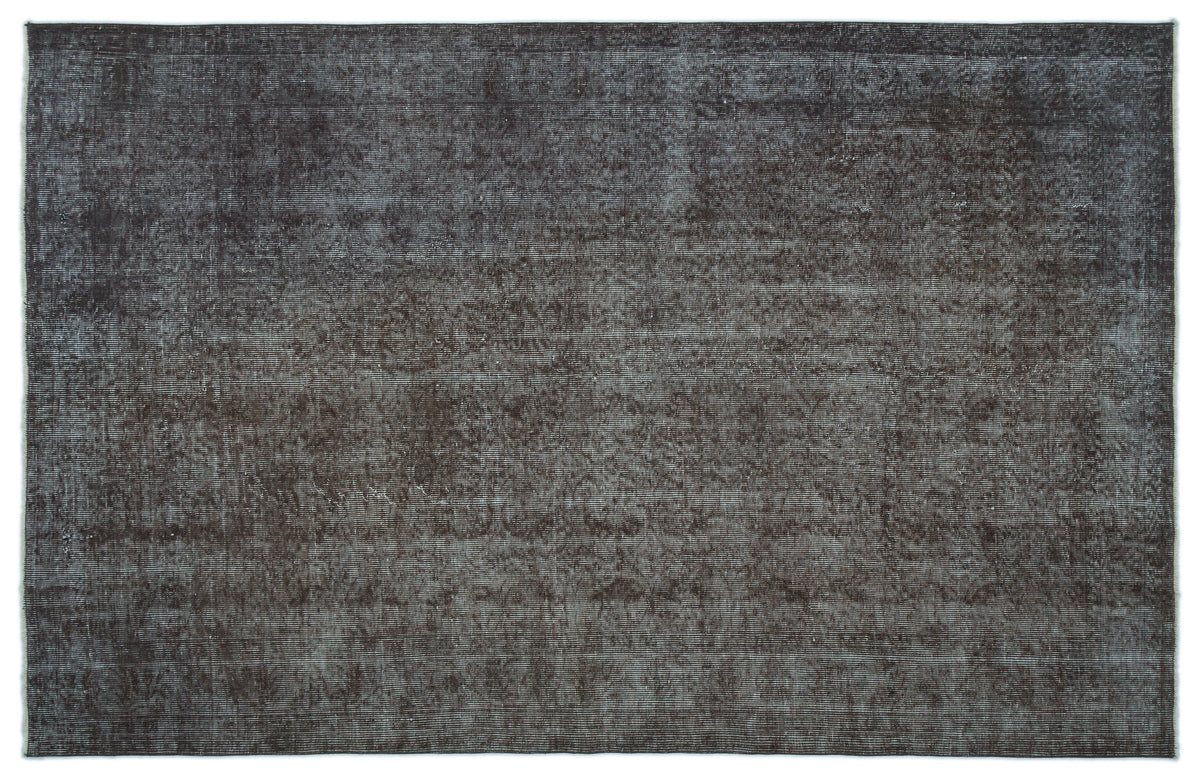 Gray Over Dyed Vintage Rug 5&#39;8&#39;&#39; x 8&#39;11&#39;&#39; ft 172 x 272 cm