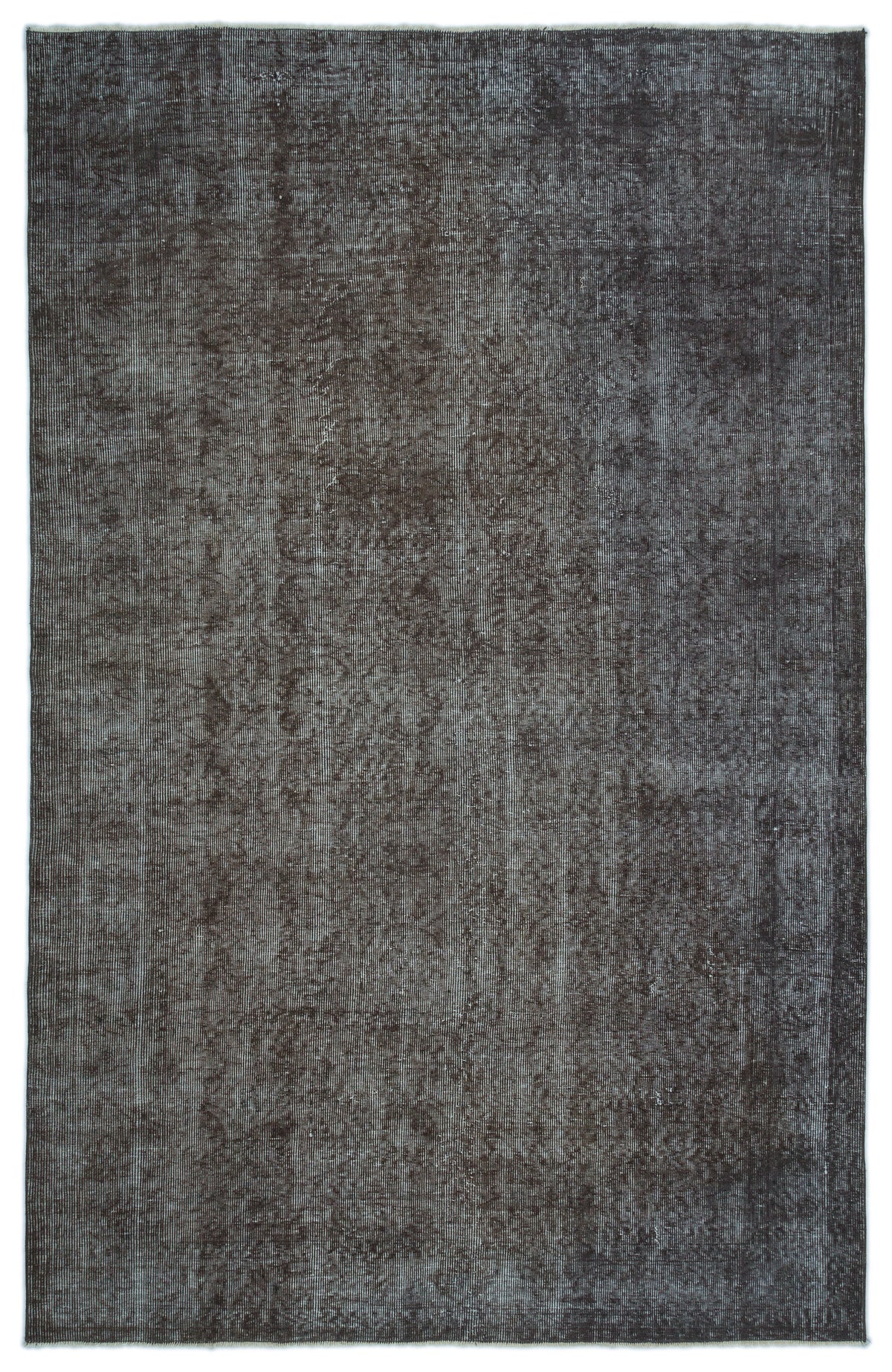 Gray Over Dyed Vintage Rug 5&#39;8&#39;&#39; x 8&#39;11&#39;&#39; ft 172 x 272 cm