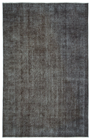 Gray Over Dyed Vintage Rug 5'8'' x 8'11'' ft 172 x 272 cm