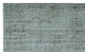 Gray Over Dyed Vintage Rug 5'8'' x 9'7'' ft 173 x 291 cm