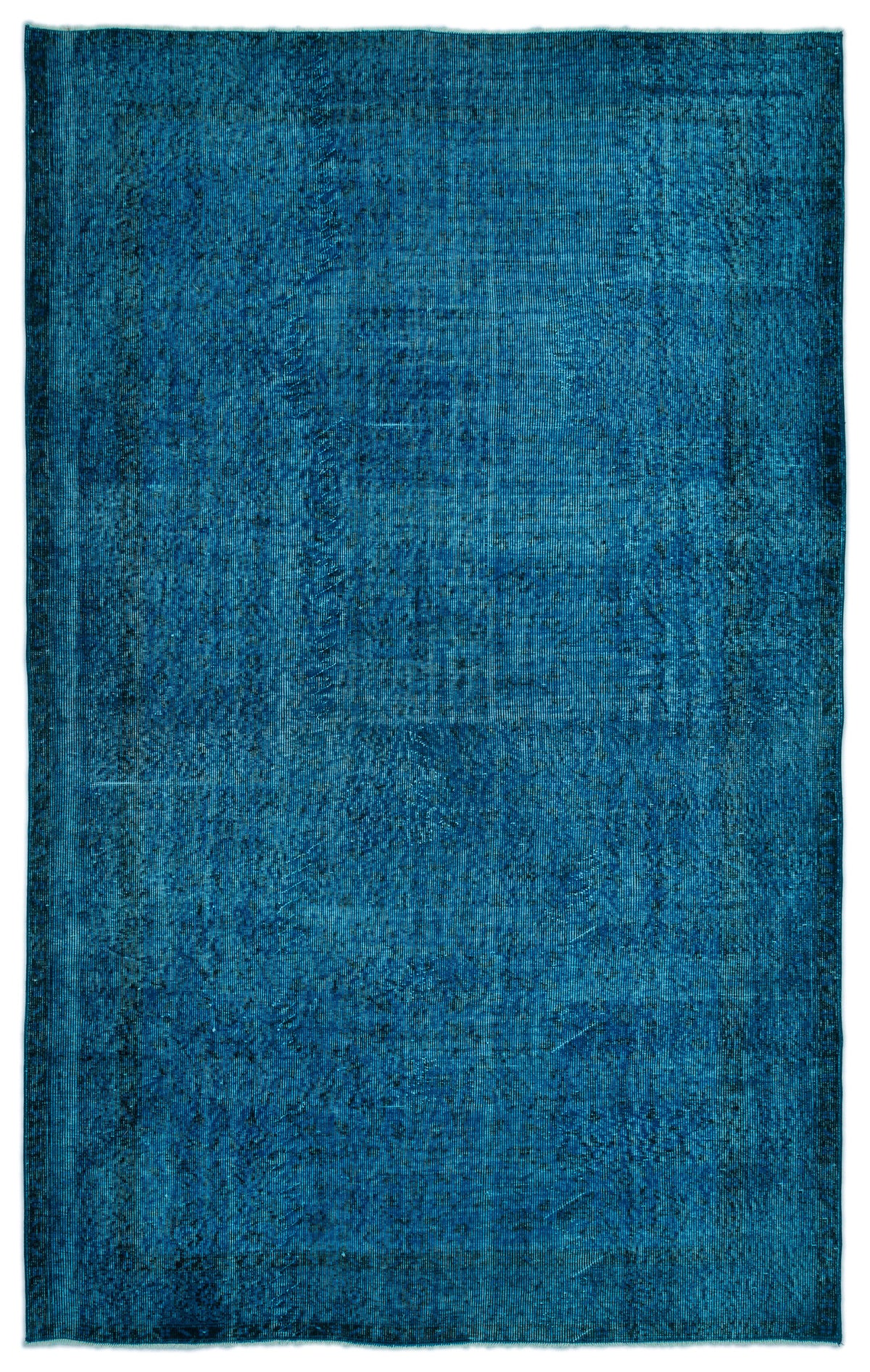Turquoise  Over Dyed Vintage Rug 5&#39;9&#39;&#39; x 9&#39;5&#39;&#39; ft 175 x 286 cm