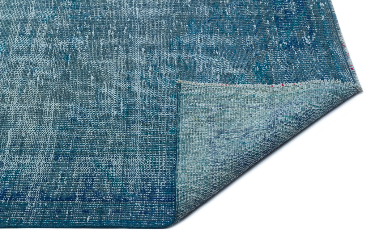 Turquoise  Over Dyed Vintage Rug 5&#39;11&#39;&#39; x 8&#39;8&#39;&#39; ft 180 x 264 cm