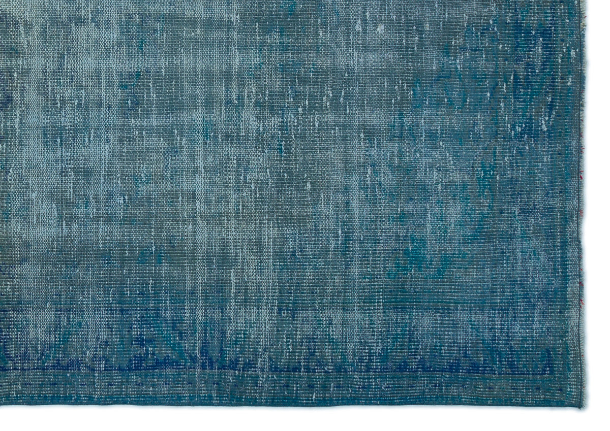 Turquoise  Over Dyed Vintage Rug 5&#39;11&#39;&#39; x 8&#39;8&#39;&#39; ft 180 x 264 cm